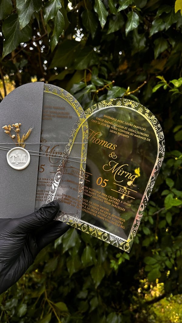 minimalist frosted invitation card for sweet 16 with premium quality