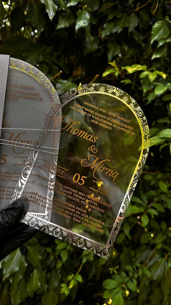 luxurious square invitation card for birthday with sleek layout