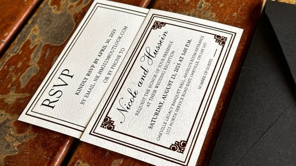 Custom invitation cards created for wedding card celebrations
