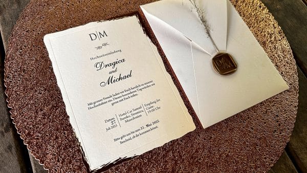 Custom invitation created for wedding card celebrations