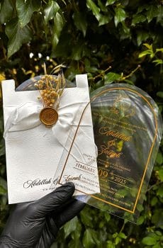 personalized wax seal invitation card for birthday with custom finish