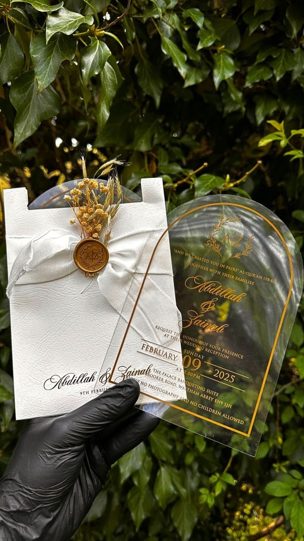 Minimalist Wax seal Invitation for Wedding