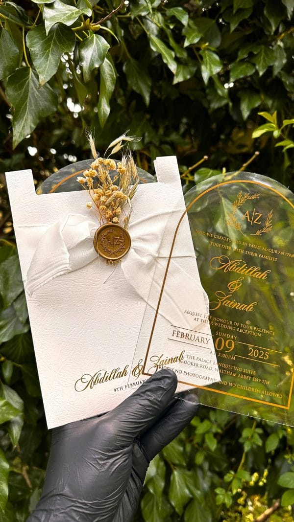 Minimalist Wax seal Invitation for Wedding - Image 6