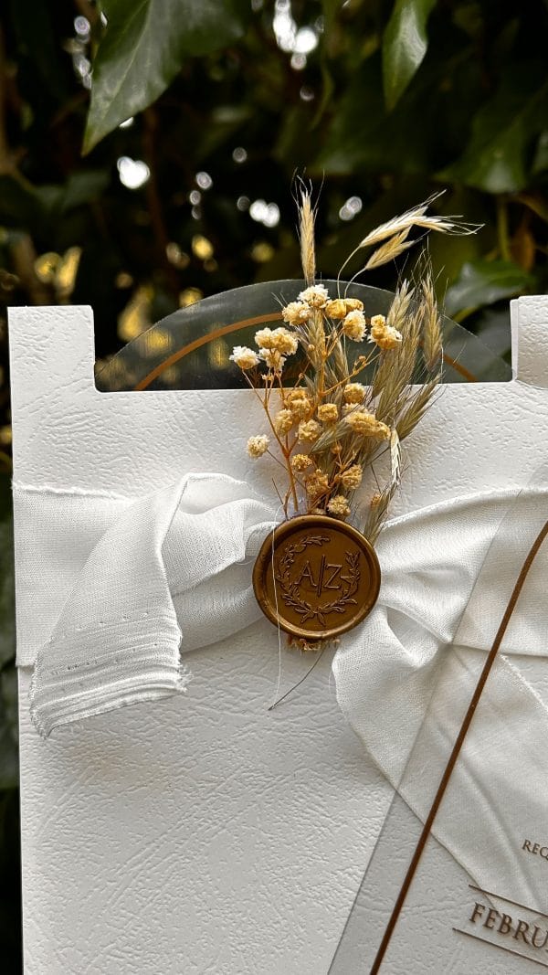 Minimalist Wax seal Invitation for Wedding - Image 2