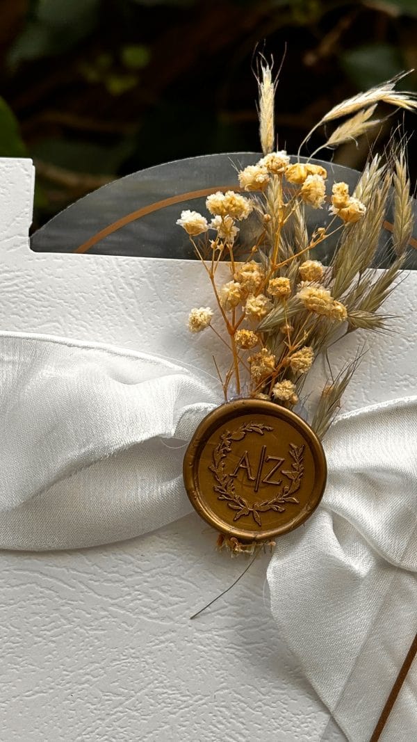 Minimalist Wax seal Invitation for Wedding - Image 9