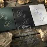 acrylic birthday invitation with premium finish and modern layout