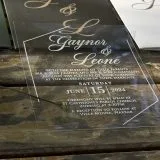acrylic sweet 16 invitation with premium finish and modern layout