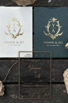 acrylic birthday invitation with premium finish and modern layout