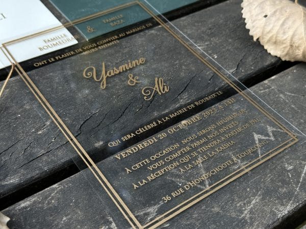 acrylic birthday invitation with premium finish and modern layout