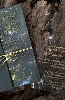 acrylic sweet 16 invitation with premium finish and modern layout