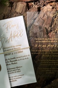 acrylic wedding invitations card with premium finish and modern layout