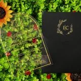 acrylic invitations with premium finish and modern layout