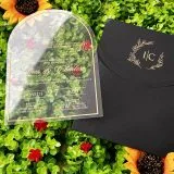 transparent wedding invitation with premium finish and modern layout