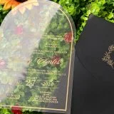acrylic birthday invitation with premium finish and modern layout