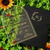 acrylic invitations with premium finish and modern layout