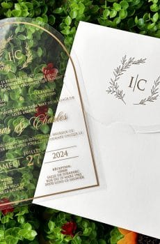 acrylic birthday invitation with premium finish and modern layout