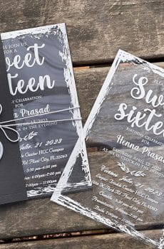 quinceañera invitations with premium finish and modern layout