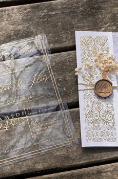 acrylic birthday invitation with premium finish and modern layout