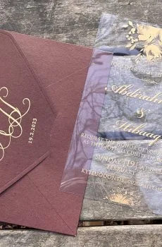 Minimalist Clear Acrylic Invitation Card Set