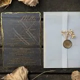acrylic sweet 16 invitation with premium finish and modern layout