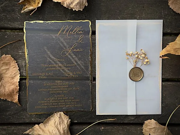 acrylic sweet 16 invitation with premium finish and modern layout