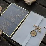 acrylic wedding invitations card with premium finish and modern layout