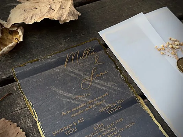 acrylic birthday invitation with premium finish and modern layout