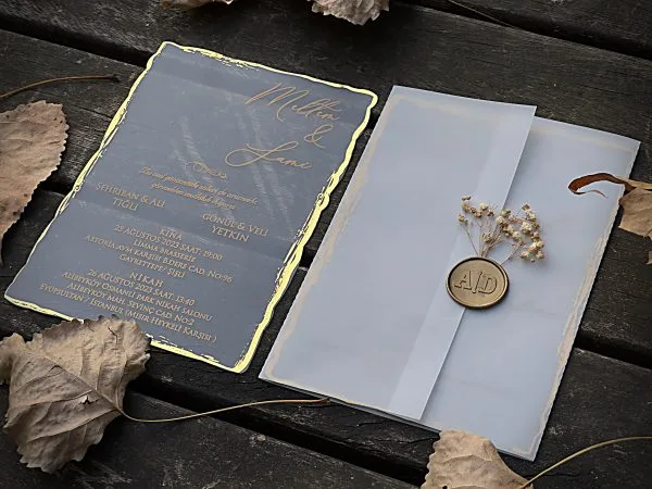 acrylic sweet 16 invitation with premium finish and modern layout