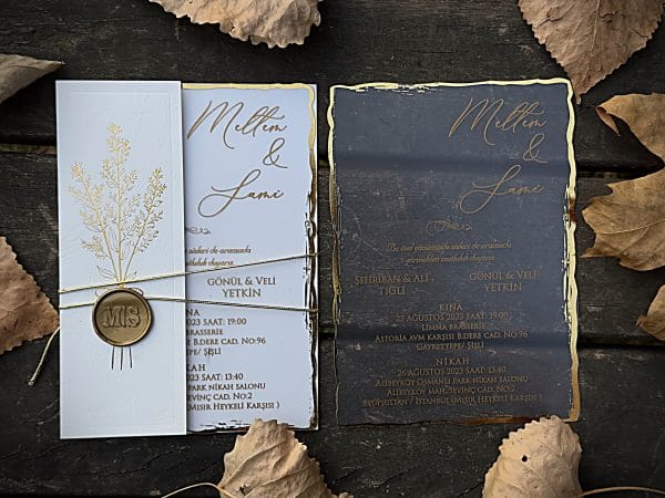 acrylic wedding invitations card with premium finish and modern layout
