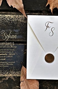 acrylic birthday invitation with premium finish and modern layout