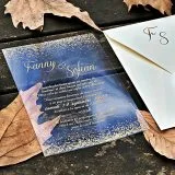 acrylic sweet 16 invitation with premium finish and modern layout