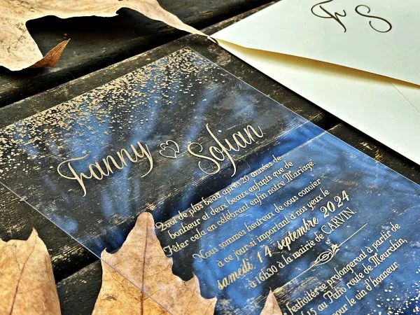 acrylic birthday invitation with premium finish and modern layout