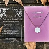 acrylic sweet 16 invitation with premium finish and modern layout
