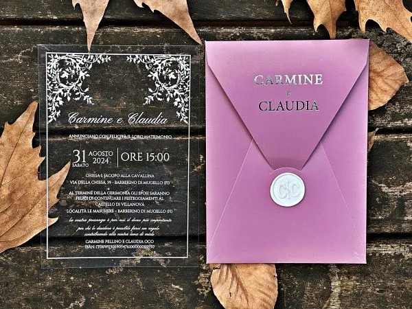 acrylic sweet 16 invitation with premium finish and modern layout