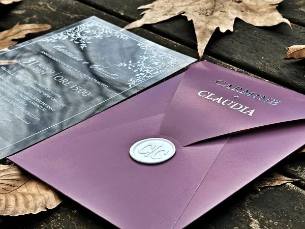 acrylic invitations with premium finish and modern layout