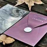 acrylic wedding invitations card with premium finish and modern layout