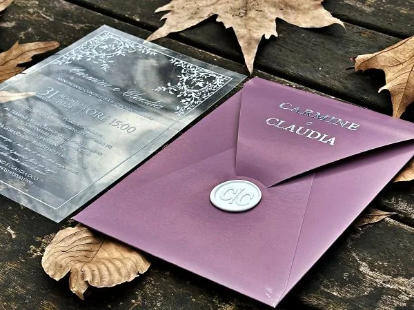 acrylic wedding invitations card with premium finish and modern layout