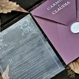 acrylic wedding invitations card with premium finish and modern layout