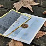transparent wedding invitation with premium finish and modern layout