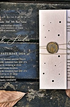 acrylic birthday invitation with premium finish and modern layout