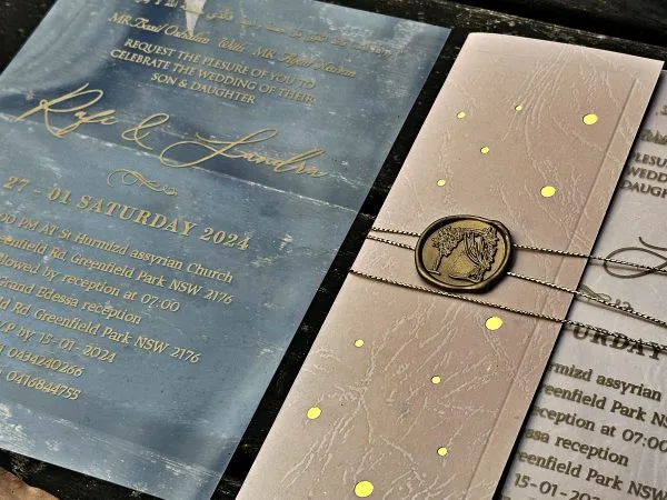 acrylic birthday invitation with premium finish and modern layout