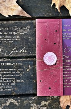 acrylic wedding invitations card with premium finish and modern layout