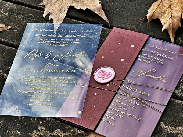 acrylic sweet 16 invitation with premium finish and modern layout