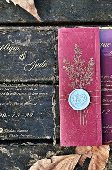 transparent wedding invitation with premium finish and modern layout