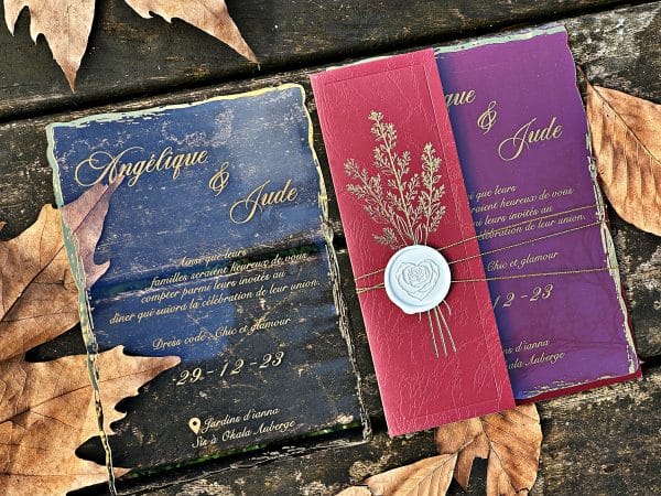 acrylic wedding invitations card with premium finish and modern layout
