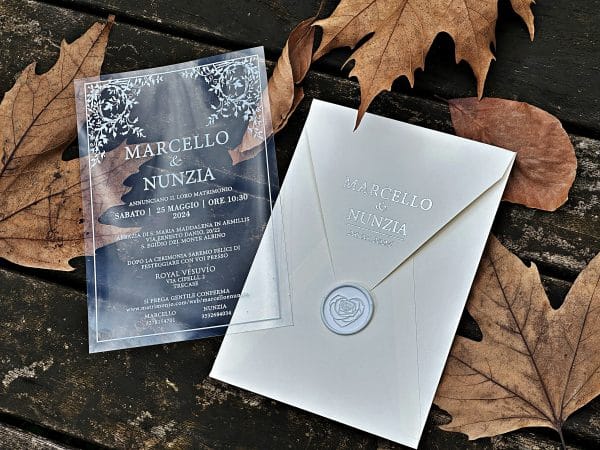 acrylic wedding invitations card with premium finish and modern layout