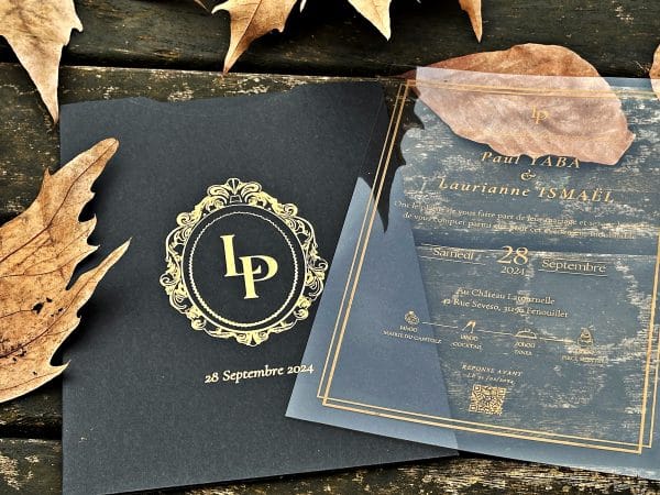 acrylic invitations with premium finish and modern layout