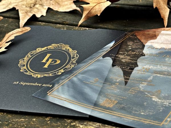 acrylic invitations with premium finish and modern layout