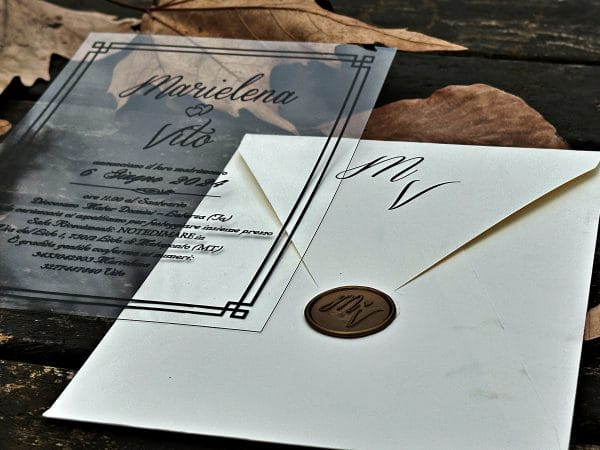 acrylic wedding invitations card with premium finish and modern layout