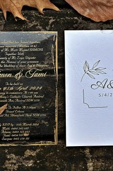 acrylic sweet 16 invitation with premium finish and modern layout